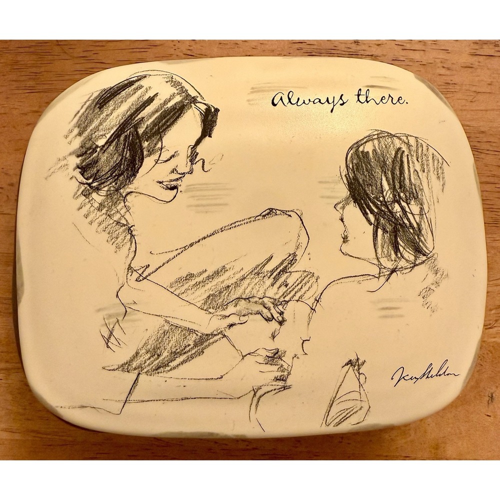 Hallmark Ken Sheldon "Precious Gift" "Always there" Ceramic Keepsake Box.
